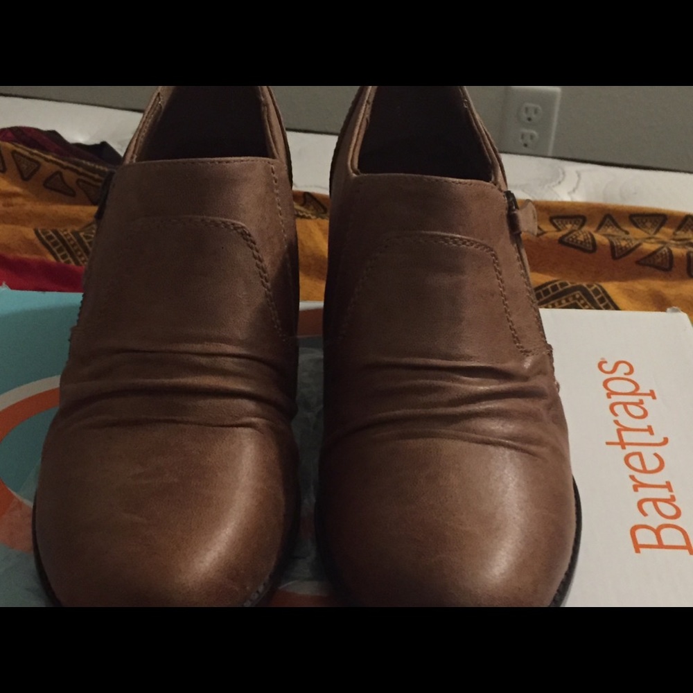 Tan Leather Booties-Never Worn. Just tried on.